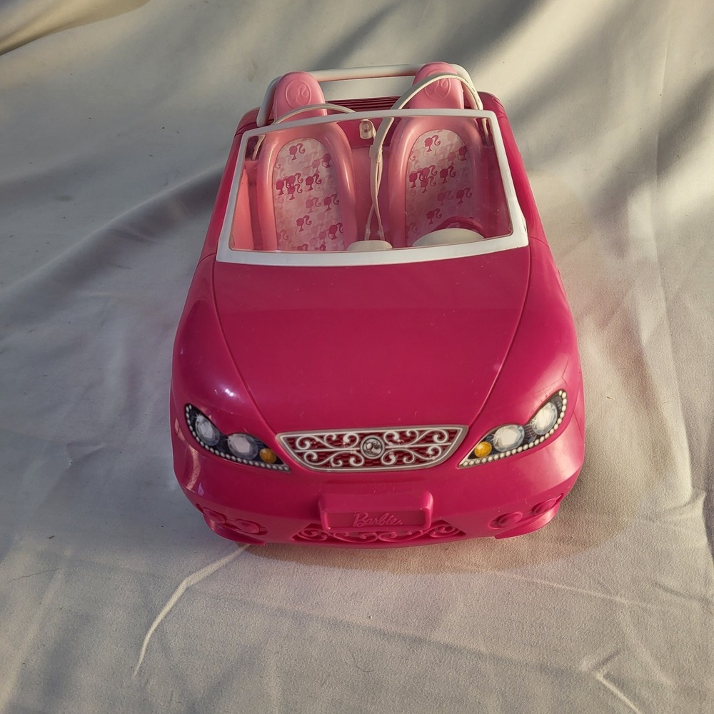 2013 Mattel Barbie Pink Glitter 2 seat convertible toy car - Picture 2 of 8
